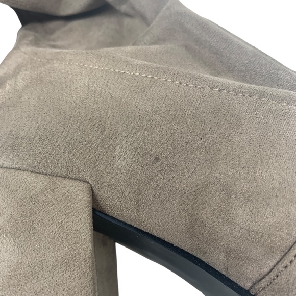 Steve Madden Suede Over-the-Knee Boots Tan Block Heel Tie Back Size 8 - Picture 16 of 16